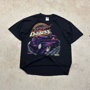 VTG 1997 Gildan Delray Automotive Hotrod Funny Car Graphic T-shirt Mens XL Black